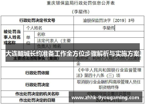 大连鲲城长约准备工作全方位步骤解析与实施方案 大连鲲城长约准备工作全方位步骤解析与实施方案